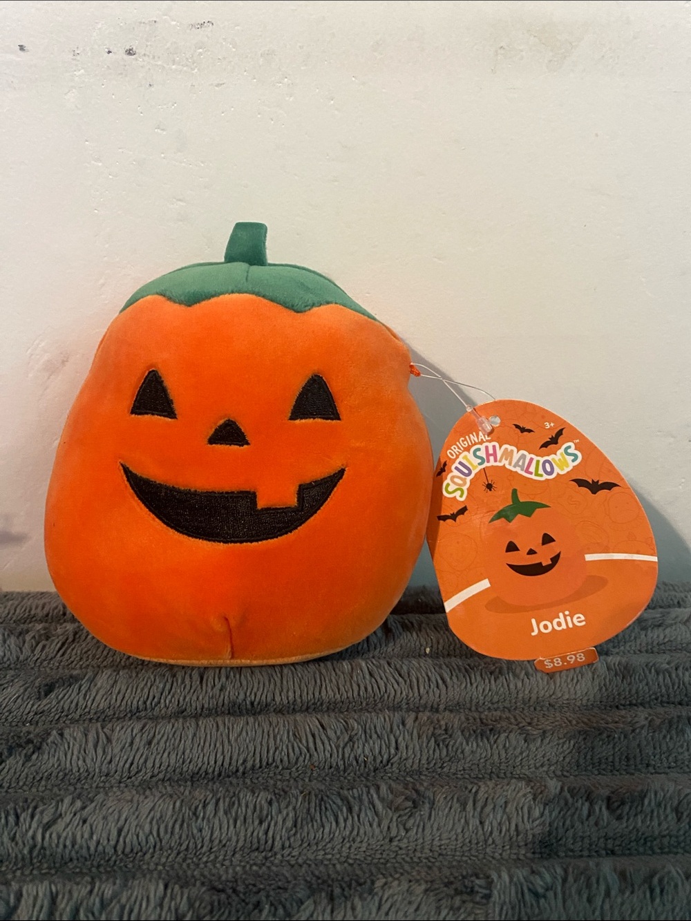 Squishmallows Orange & Green Pumpkin Jodie Plush
